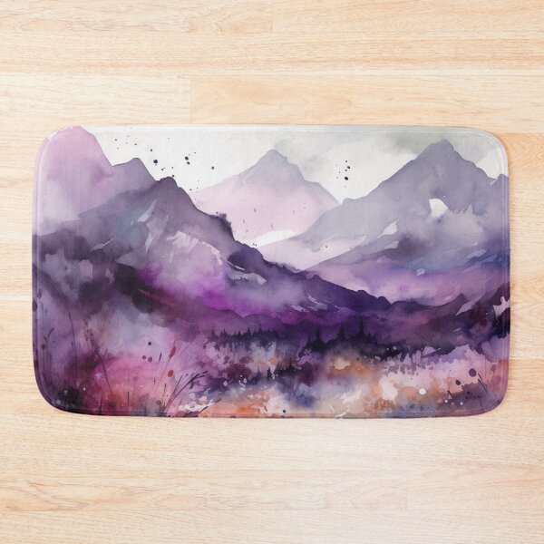 Item preview, Purple Mountainscape Canvas Print designed and sold by artbybodhi.