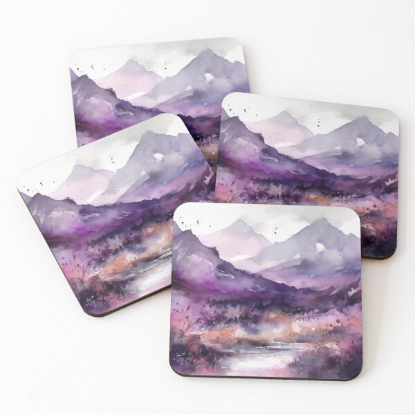 Item preview, Purple Mountainscape Canvas Print designed and sold by artbybodhi.