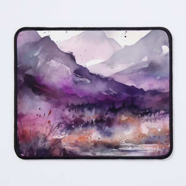 Item preview, Purple Mountainscape Canvas Print designed and sold by artbybodhi.