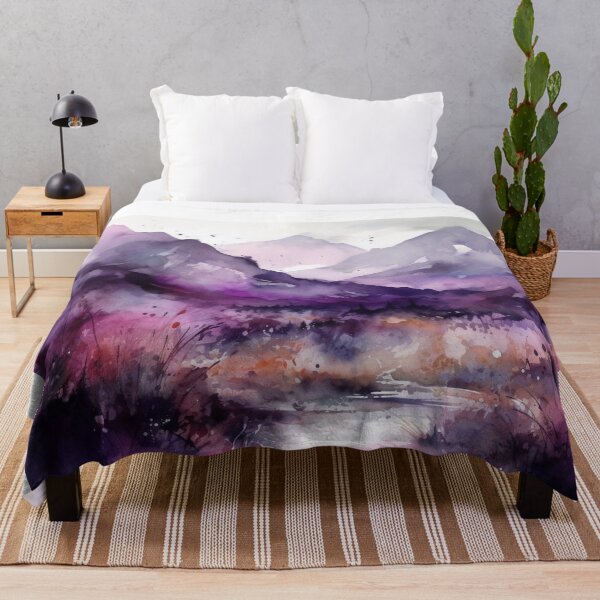 Item preview, Purple Mountainscape Canvas Print designed and sold by artbybodhi.