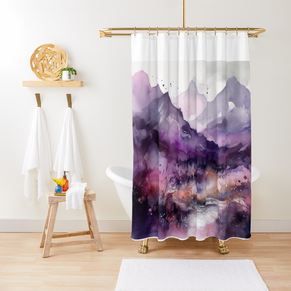 Vista previa del artículo con la obra «Cortina de ducha», diseñado y vendido por artbybodhi.