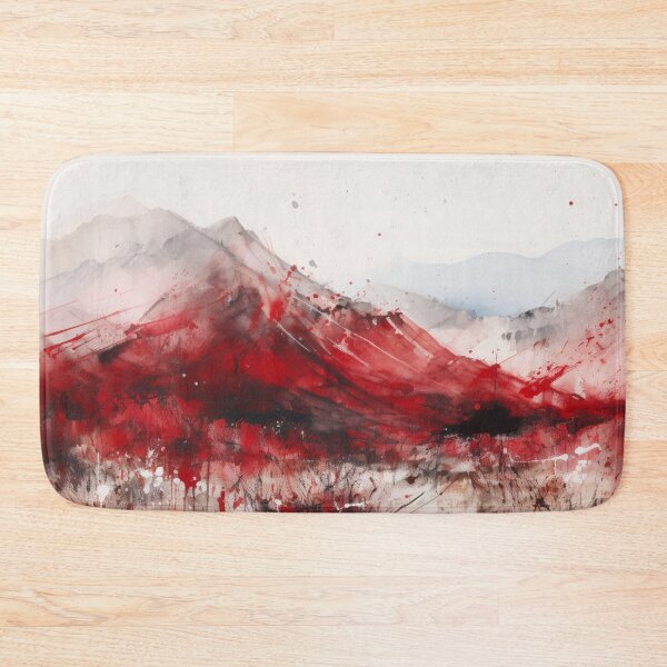 Item preview, Red Mountainscape Canvas Print designed and sold by artbybodhi.