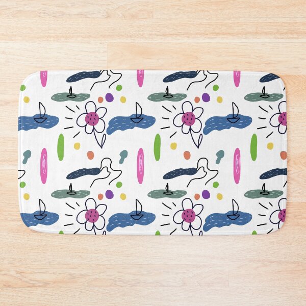 Item preview, Flower sea scribble cute abstract seamless pattern designed and sold by Yana Mustafina | Boho Soulful Designs.