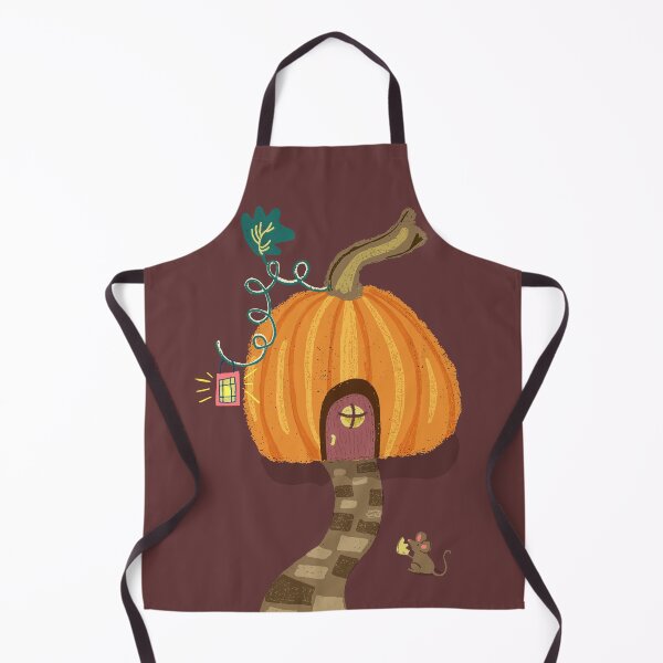 Item preview, Cozy Pumpkin Cottage with Cheese Mouse | orange  designed and sold by Ingrid Poole.