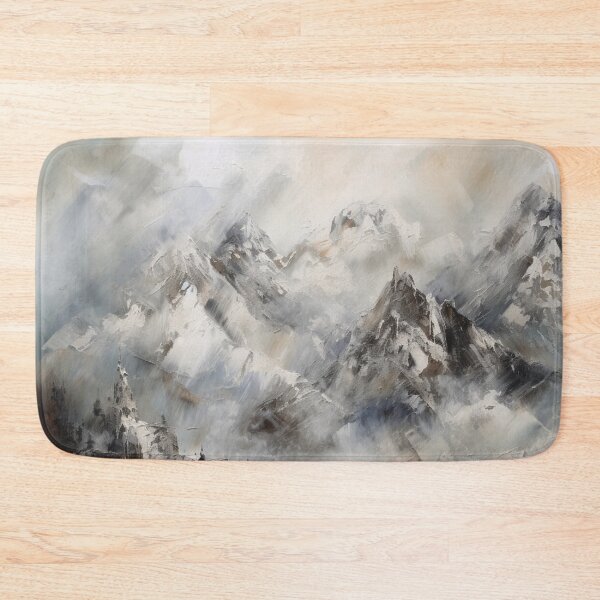 Item preview, Silver Mountainscape Canvas Print designed and sold by artbybodhi.