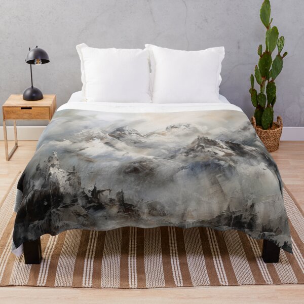 Item preview, Silver Mountainscape Canvas Print designed and sold by artbybodhi.