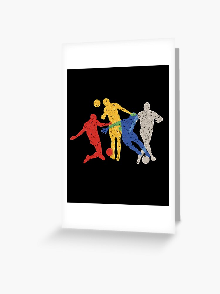 Carte de vœux avec l'œuvre « Joueur de football animé » de l'artiste  DerSenat