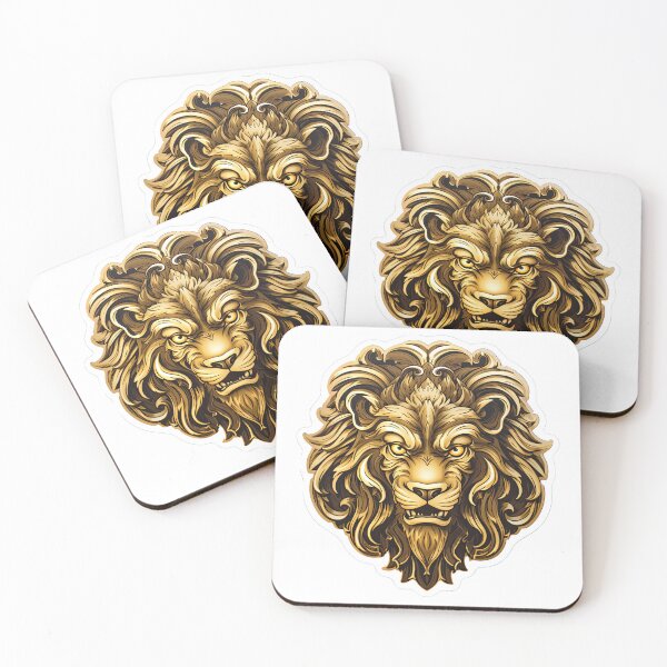 Item preview, Gold lion head seal designed and sold by abmkf.