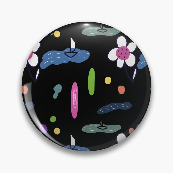 Item preview, Flower sea doodle black abstract seamless pattern designed and sold by Yana Mustafina | Boho Soulful Designs.