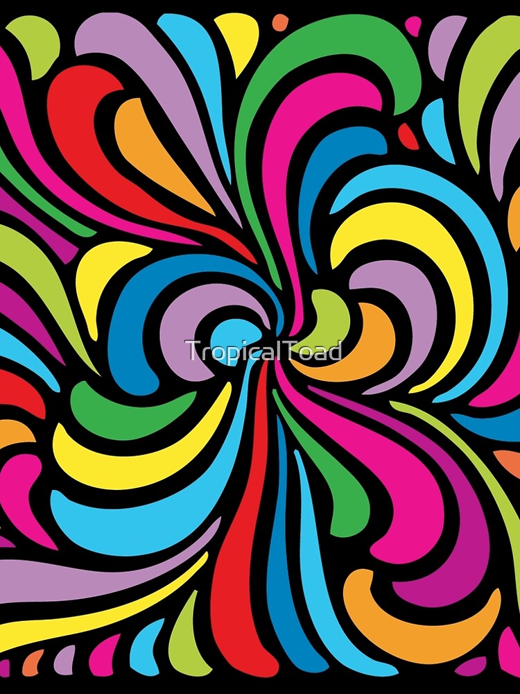 Psychedelic Hippie Abstract Swirl Pattern by TropicalToad