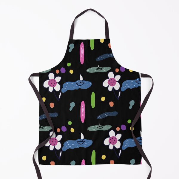 Item preview, Flower sea doodle black abstract seamless pattern designed and sold by Yana Mustafina | Boho Soulful Designs.