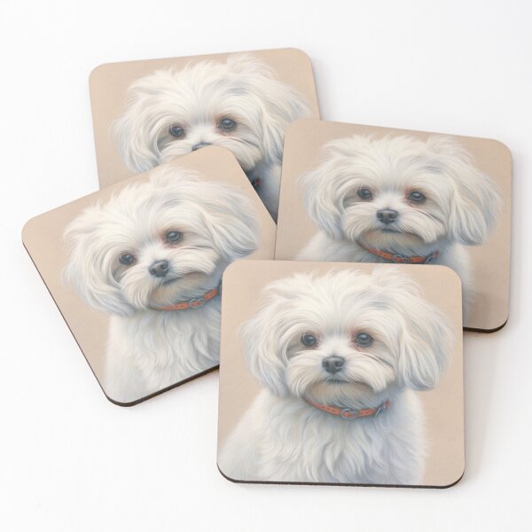 Item preview, Enchanting Colored Pencil Maltese Artwork designed and sold by printmeartfully.