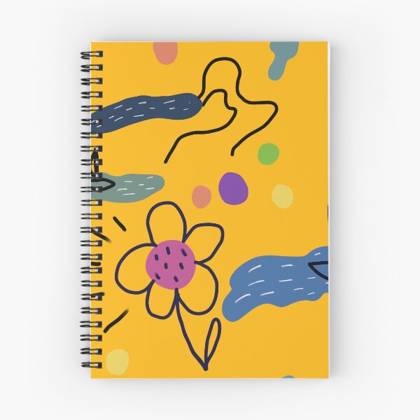Item preview, Flower sea scribble cute abstract yellow pattern designed and sold by Yana Mustafina | Boho Soulful Designs.