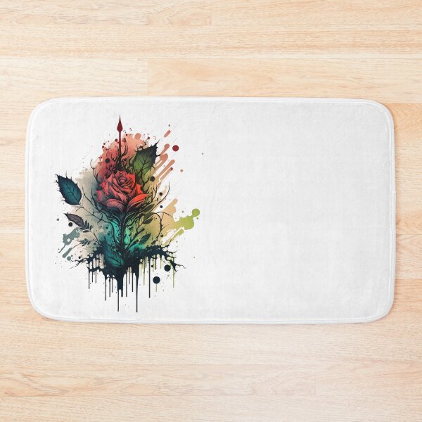Item preview, Magical Grunge Tribal Rose on Paint Splatter Ink Background designed and sold by StephanieWard.