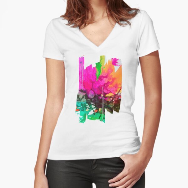 T-shirt moulant col V
