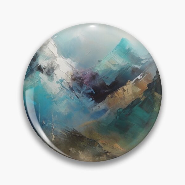 Artikelvorschau, Turquoise Mountainscape Canvas Print entworfen und verkauft von artbybodhi.