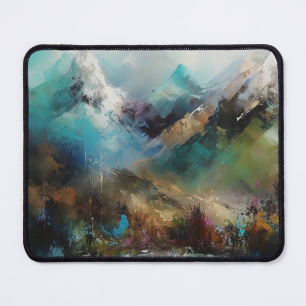 Artikelvorschau, Turquoise Mountainscape Canvas Print entworfen und verkauft von artbybodhi.