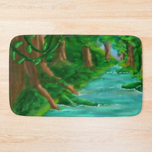 Item preview, Rainforest scene with trees and river designed and sold by aditikkumar.