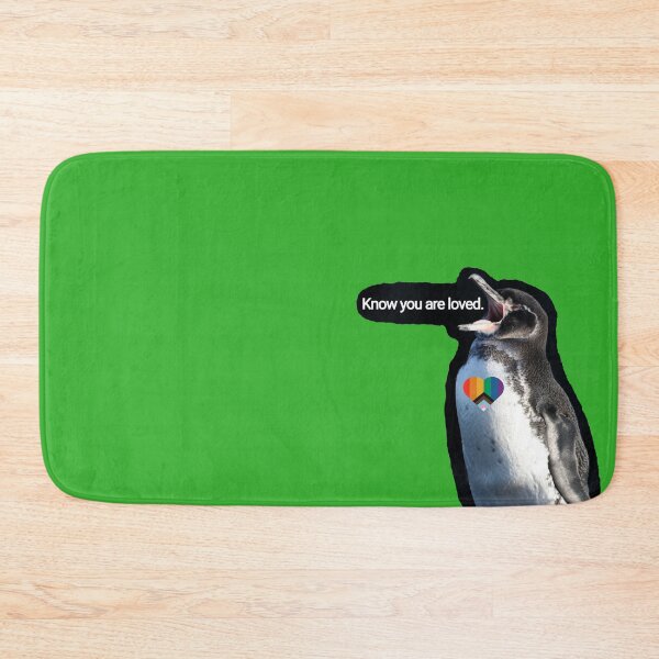 Item preview, Bright Green #35B02C LGBTQ Pride Galapagos Penguin wants you to know you are loved  designed and sold by SBPenguins.