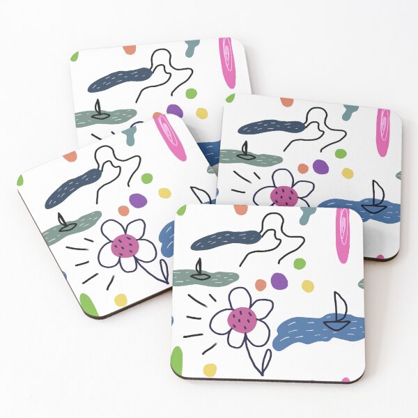 Item preview, Flower sea scribble fun abstract seamless pattern designed and sold by Yana Mustafina | Boho Soulful Designs.