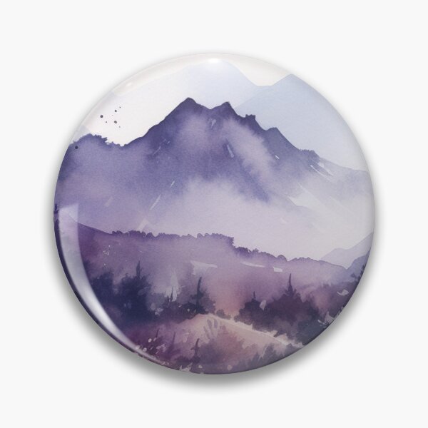 Item preview, Violet Mountainscape Canvas Print designed and sold by artbybodhi.