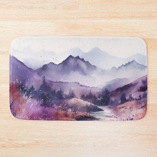 Item preview, Violet Mountainscape Canvas Print designed and sold by artbybodhi.