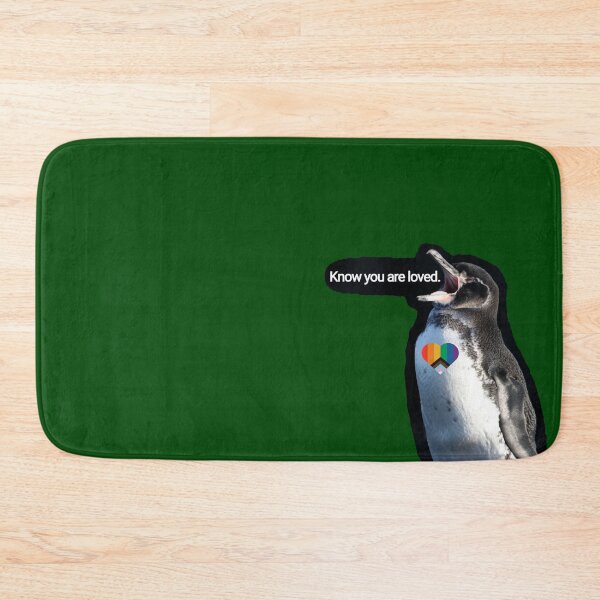 Item preview, Dark Green #014606 LGBTQ Pride Galapagos Penguin wants you to know you are loved  designed and sold by SBPenguins.