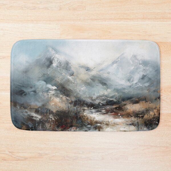 Item preview, White Mountainscape Canvas Print designed and sold by artbybodhi.