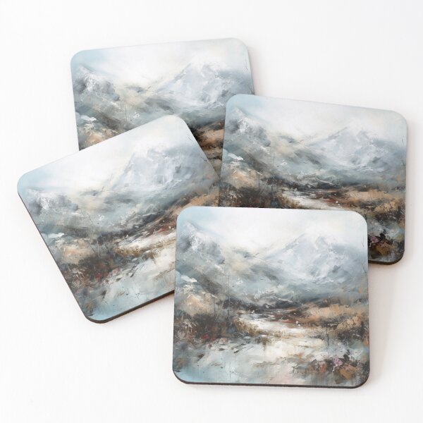 Item preview, White Mountainscape Canvas Print designed and sold by artbybodhi.