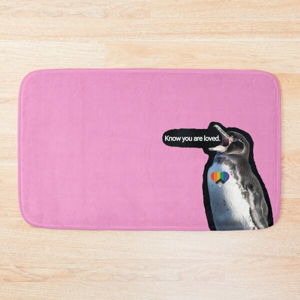 Item preview, Pink #F699CD LGBTQ Pride Galapagos Penguin wants you to know you are loved  designed and sold by SBPenguins.