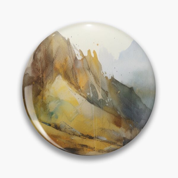 Item preview, Yellow Mountainscape Canvas Print designed and sold by artbybodhi.