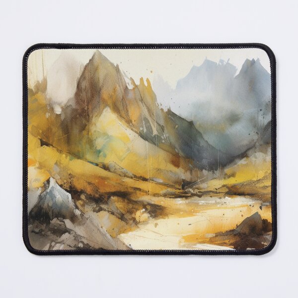 Item preview, Yellow Mountainscape Canvas Print designed and sold by artbybodhi.