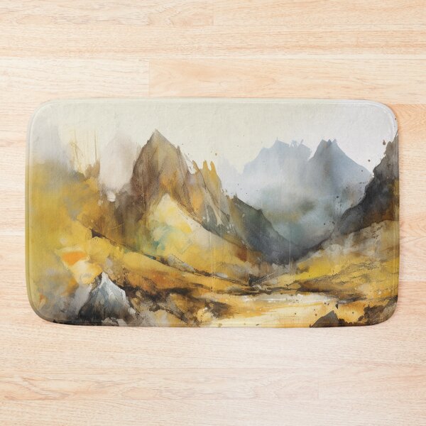 Item preview, Yellow Mountainscape Canvas Print designed and sold by artbybodhi.