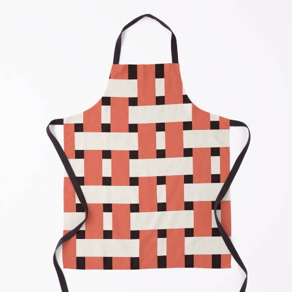 Item preview, Fabric Weave Types #04 - Weft Rib Weave Regular Pattern - Black and Salmon designed and sold by DesignCentrum.