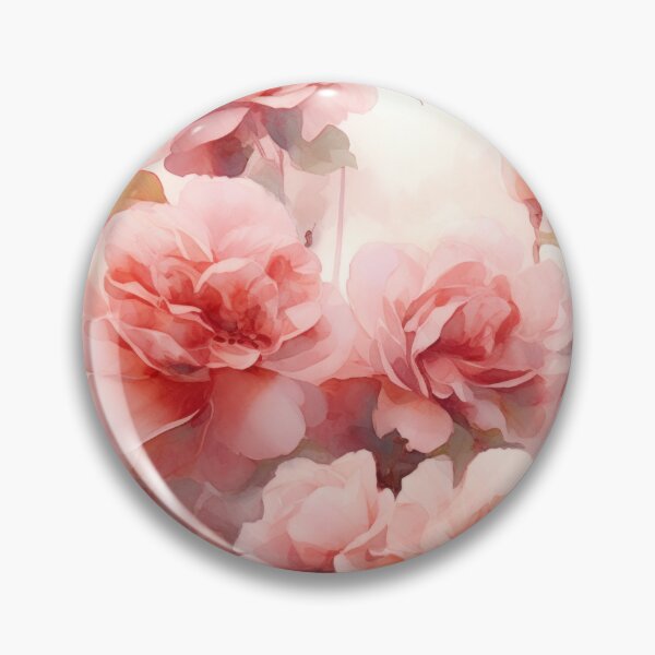 Artikelvorschau, Aquarellrosa Rosen: Eine zarte Blumensymphonie entworfen und verkauft von printmeartfully.
