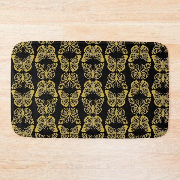 Item preview, Black and gold butterflies pattern designed and sold by Colorfulman.