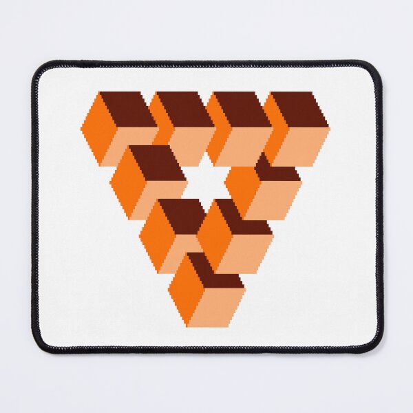Item preview, IMPOSSIBLE³ - Retro Pixel Art Penrose Triangle Orange designed and sold by Chris Jukes.