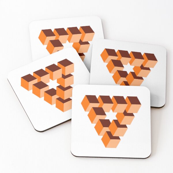 Item preview, IMPOSSIBLE³ - Retro Pixel Art Penrose Triangle Orange designed and sold by Chris Jukes.