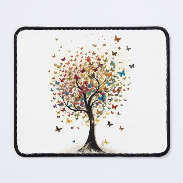 Item preview, Beautiful Multi-coloured Tree Transitioning to Butterflies. designed and sold by StickeryPickery.