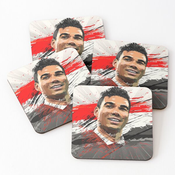 Item preview, Manchester United Casemiro Abstract Flag Illustration Design designed and sold by VibesAndVision.