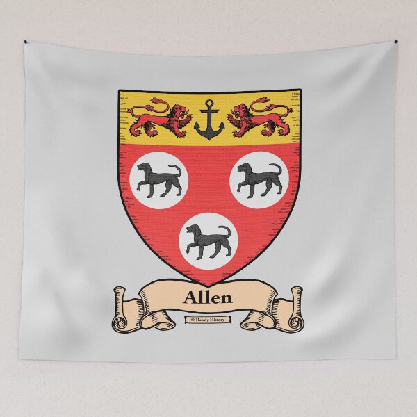 Item preview, ALLEN - Coat of Arms - Family Crest designed and sold by HandyHistory.