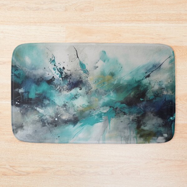 Item preview, Aqua Abstract Art Canvas Print designed and sold by artbybodhi.