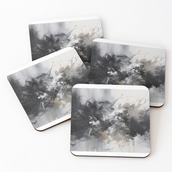 Item preview, Black Abstract Art Canvas Print designed and sold by artbybodhi.
