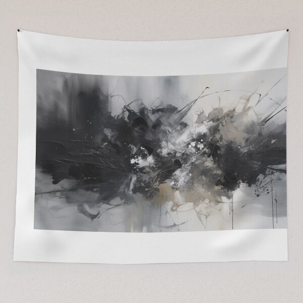 Item preview, Black Abstract Art Canvas Print designed and sold by artbybodhi.