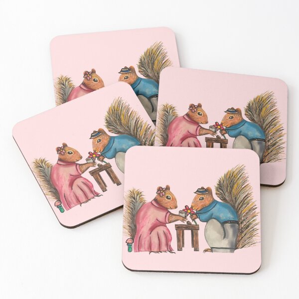 Item preview, Squirrels exchanging gifts designed and sold by altairaleon.