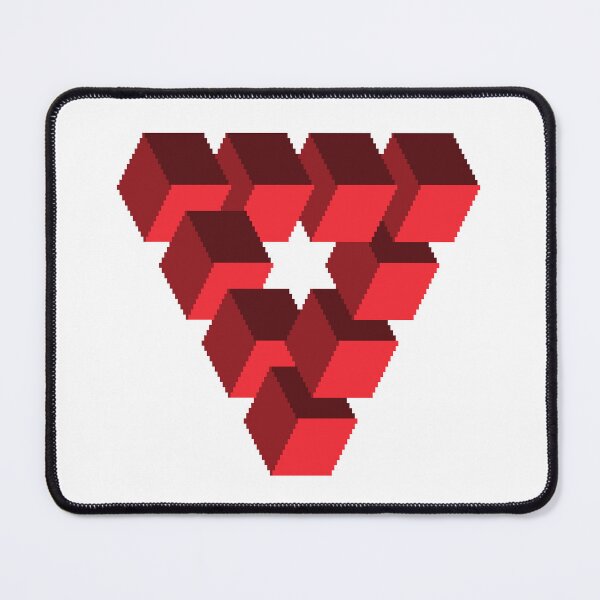 Item preview, IMPOSSIBLE³ - Retro Pixel Art Penrose Triangle Red designed and sold by Chris Jukes.