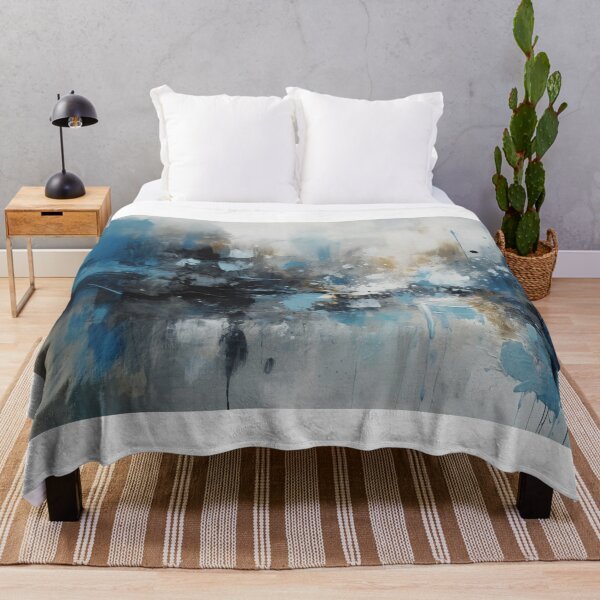 Item preview, Blue Abstract Art Canvas Print designed and sold by artbybodhi.