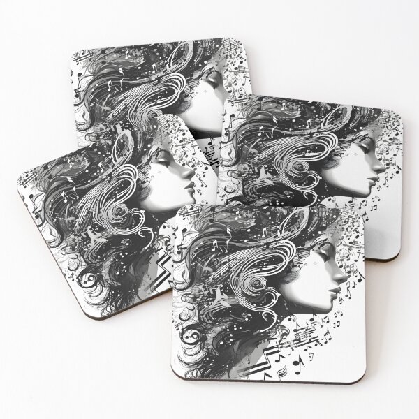 Item preview, Musical Notes Transition Design | Monochrome Drawing designed and sold by StickeryPickery.