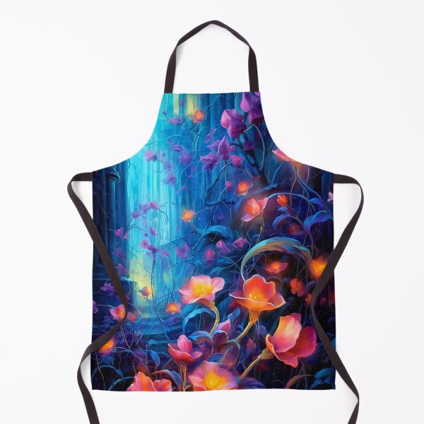Item preview, Glowing hibiscus and garden painting 3 designed and sold by Art by Lilia.
