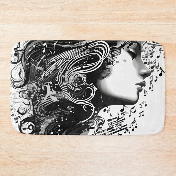 Item preview, Musical Notes Transition Design | Monochrome Drawing designed and sold by StickeryPickery.